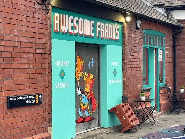 Awesome Franks café storefront in West Jesmond Metro Station